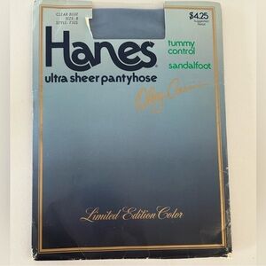 Vintage (1984) Hanes Ultra Sheer Pantyhose (Size: B) in color Clear Blue - NIP
